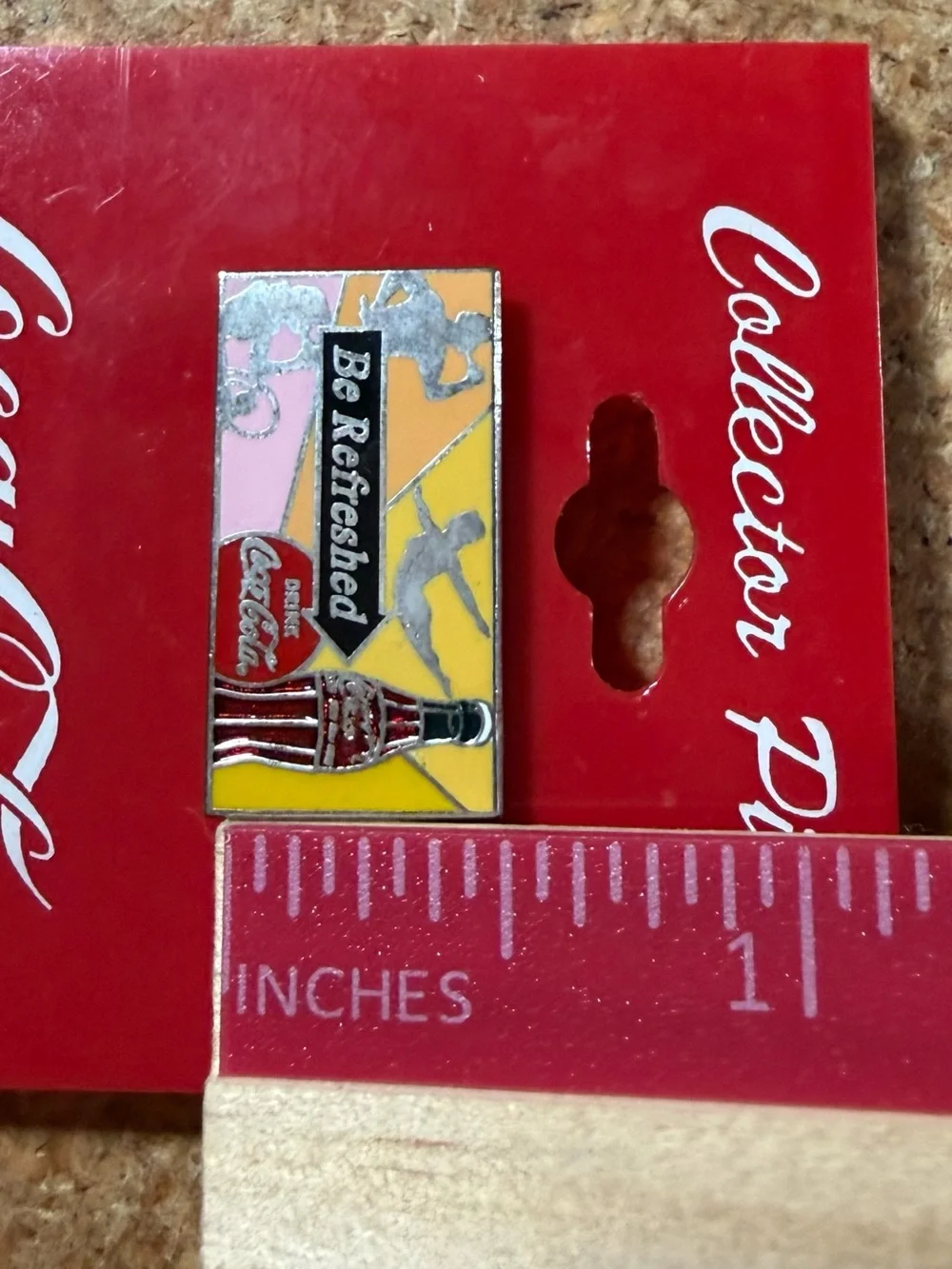 Vintage Coca-Cola Be Refreshed Coke Bottle Soda Collectible Enamel Lapel Pin